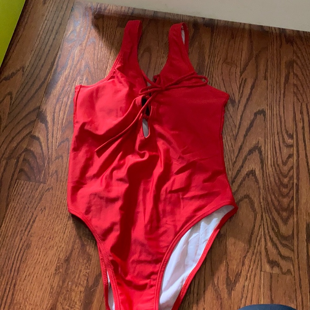Front tie bathing suit